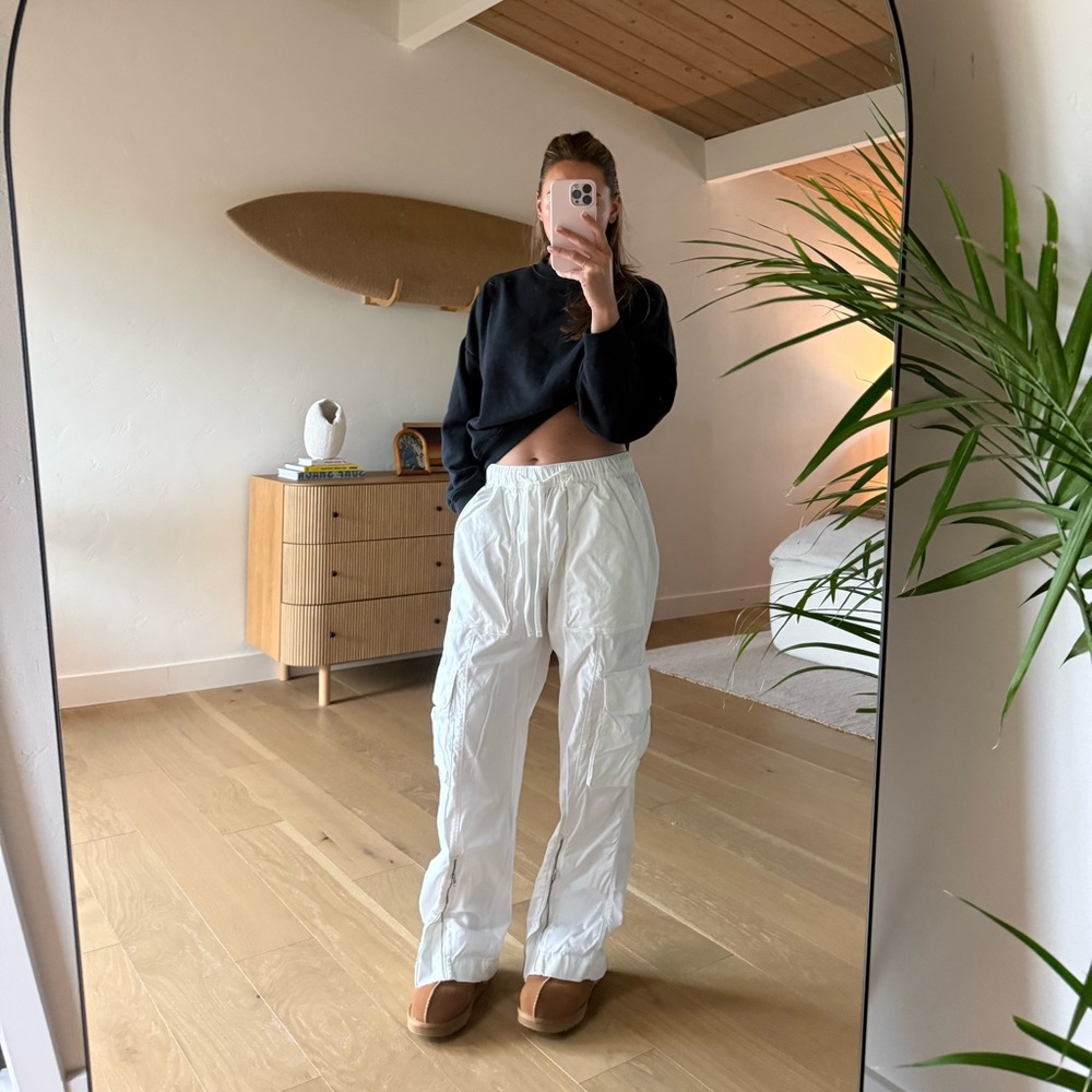 Abercrombie & Fitch White Cargo Pants